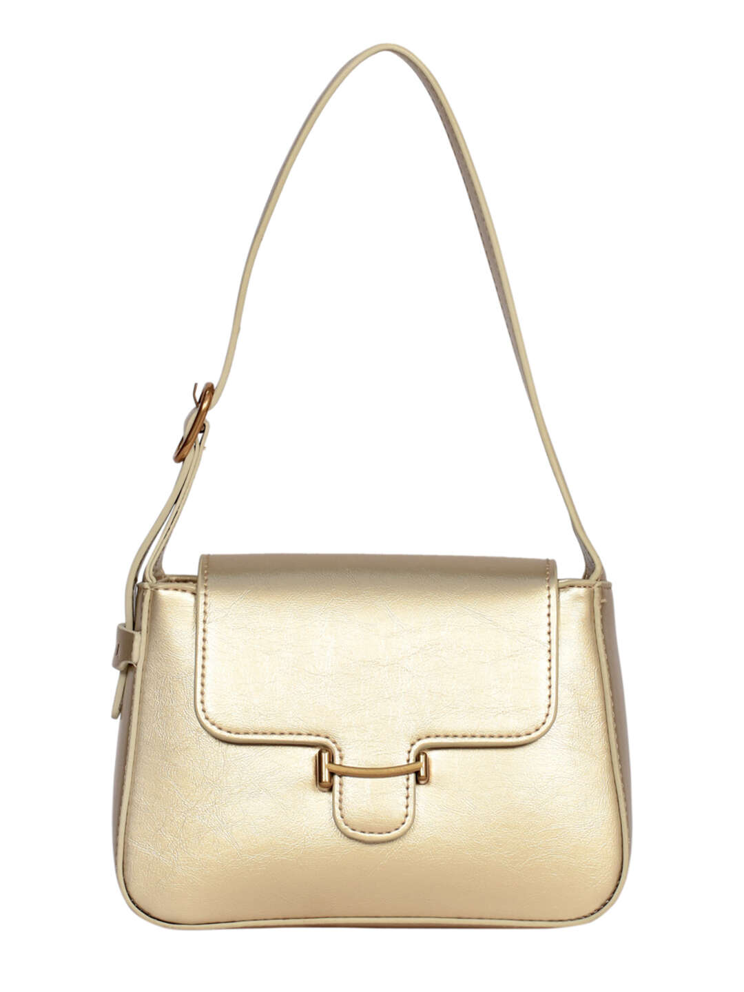 Sling Bag Peach Glossy ESBEDA Gold Color Glossy Mini Sling Bag