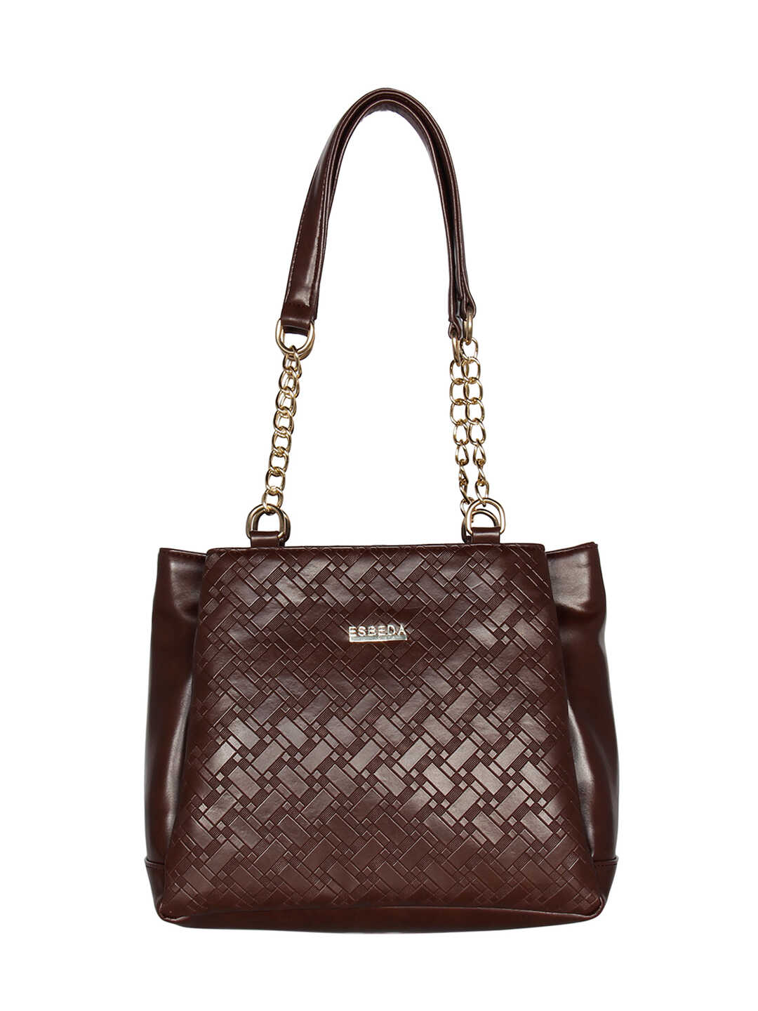 ESBEDA Brown Colour Embossed Textured Handbag For Women