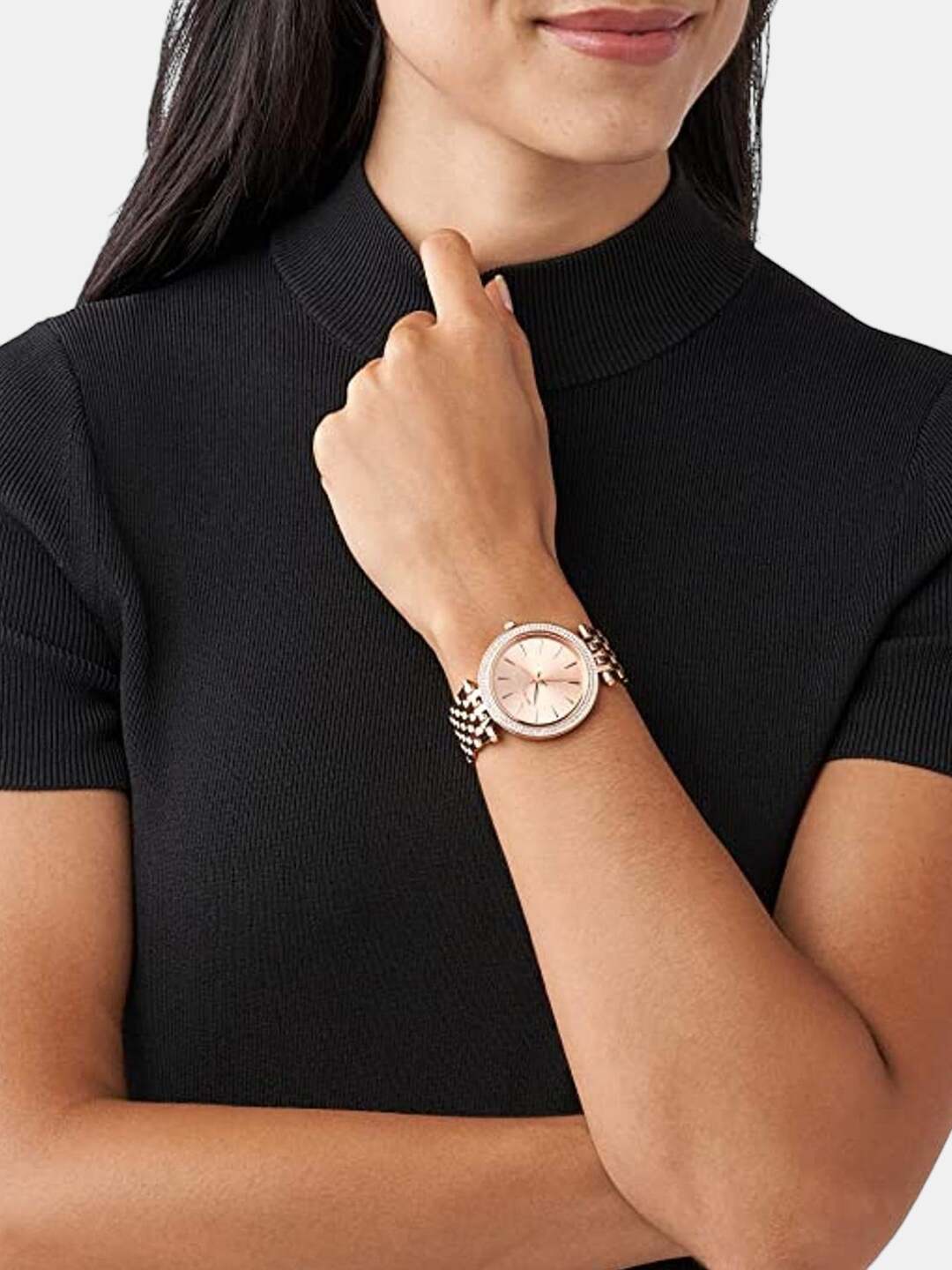 Women's Rose Gold Analog Stainless Steel Watch MK3192