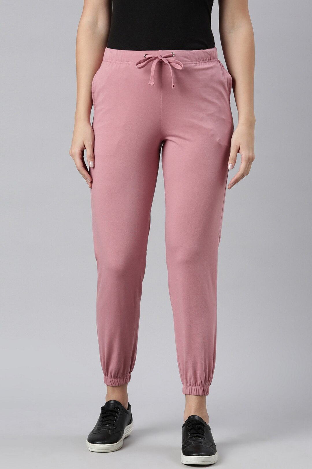 Solid Cotton Regular Fit Women's Joggers
