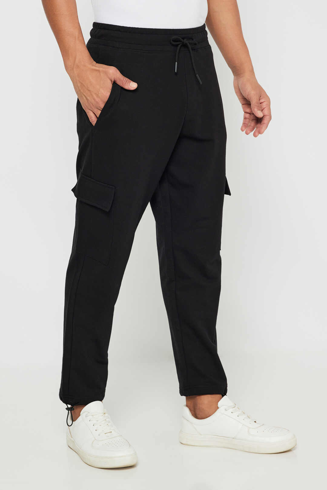 Solid Cotton Relaxed Fit Men's Joggers